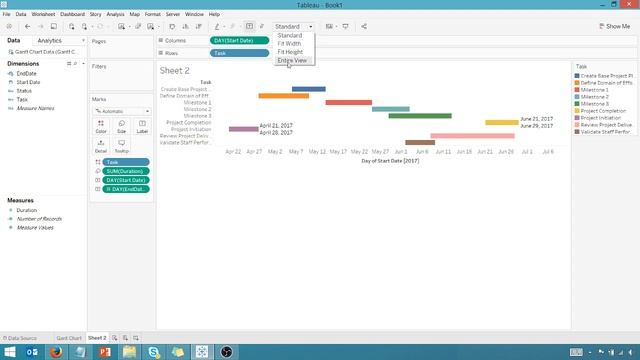 Create a Gantt Chart in Tableau смотреть онлайн