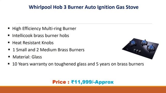 Best 3 Burner Hob 2022 In India // Hob Gas Stove // Hob 3 Burner Auto Ignition // HOB Glass Top смотреть онлайн