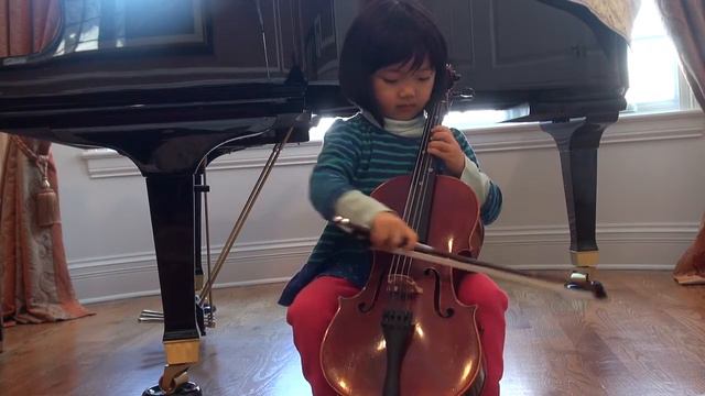 Witches Dance by Paganini, Ella Wimbiscus, cello, at just turned 4 yrs old смотреть онлайн