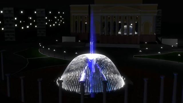 Фонтан в Тюмени. (Blender) смотреть онлайн
