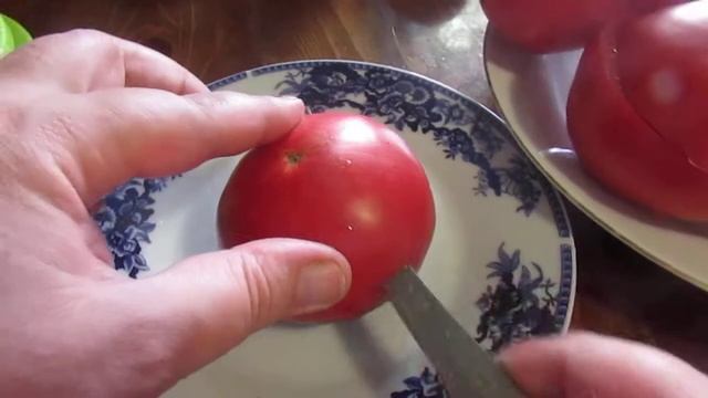 Томат Розовый сибирский тигр.