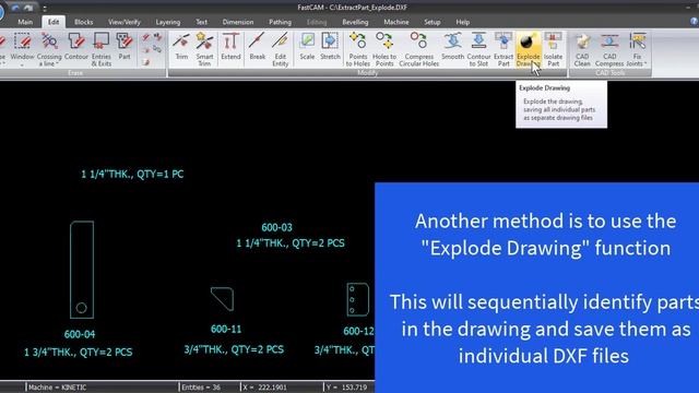 Save multiple parts to individual DXF files смотреть онлайн