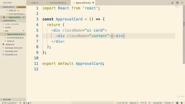 Implementing an Approval Card [3.14] Modern React with Redux смотреть онлайн