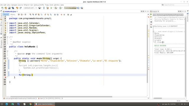 Curso de Java Netbeans Completo☕ [30.- For mejorado (foreach en java)] смотреть онлайн