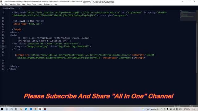 Bootstrap 5 Full Tutorial In Hindi (Part-10) Responsive image and alignment смотреть онлайн