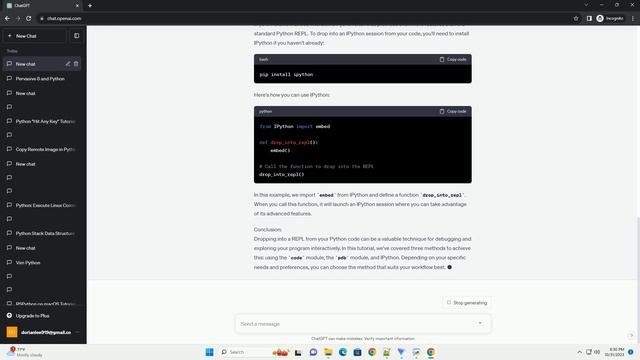 How to drop into REPL Read Eval Print Loop from Python code смотреть онлайн