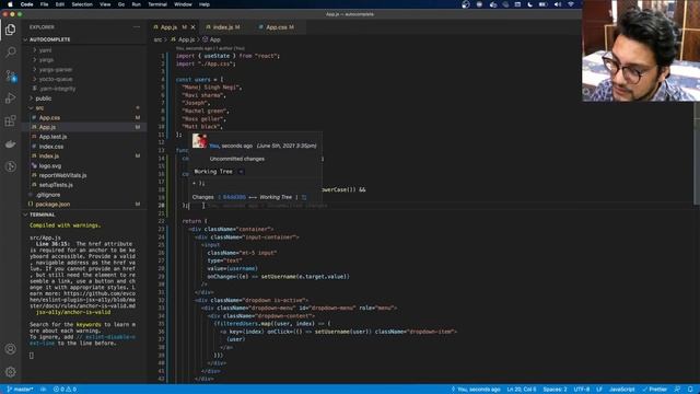 Tutorial | Building an Autocomplete input in ReactJS with Bulma | Manoj Singh Negi смотреть онлайн
