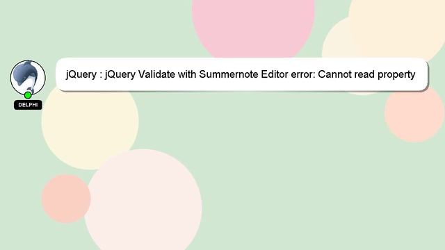 jQuery : jQuery Validate with Summernote Editor error: Cannot read property 'replace' of undefined смотреть онлайн