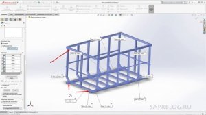 Solidworks. Рама Контейнера. Создание деталей. Разделить. Сварная конструкция | Саляхутдинов Роман