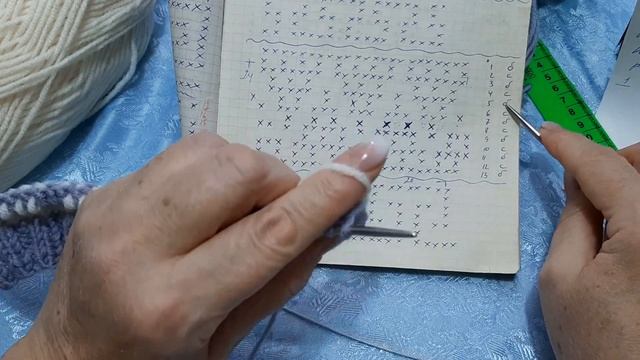 Жаккардовые узоры спицами. УЗОР №1. Мастер класс смотреть онлайн