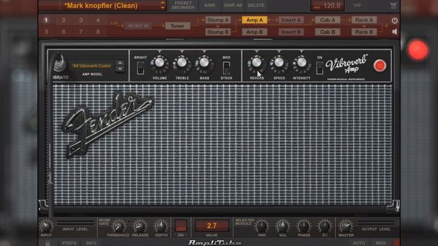 Preset Mark Knopfler (clean) | Amplitube 4 смотреть онлайн