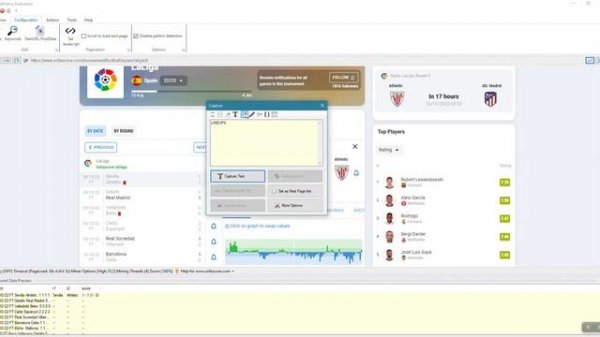 Web Scraping LaLiga Match Data from Sofascore.com | WebHarvy | Oct 2022