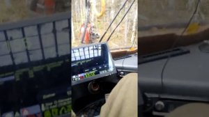Харвестер Komatsu 911 лесозаготовительная машина Харвестер работа внутри кабины от первого лица