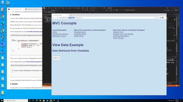 Sending Data from the Controller to the View in asp.net MVC смотреть онлайн