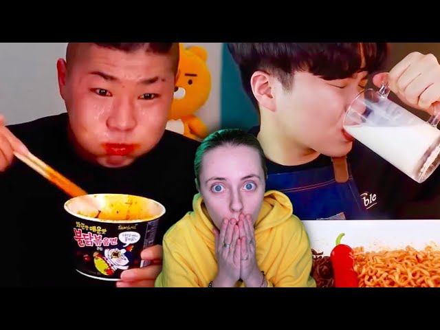 ЧТО ЭТИ КОРЕЙЦЫ СЕБЕ ПОЗВОЛЯЮТлюди ЕДЯТ САМУЮ ОСТРУЮ ЛАПШУ В МИРЕреакция на асмр и мукбанг смотреть онлайн