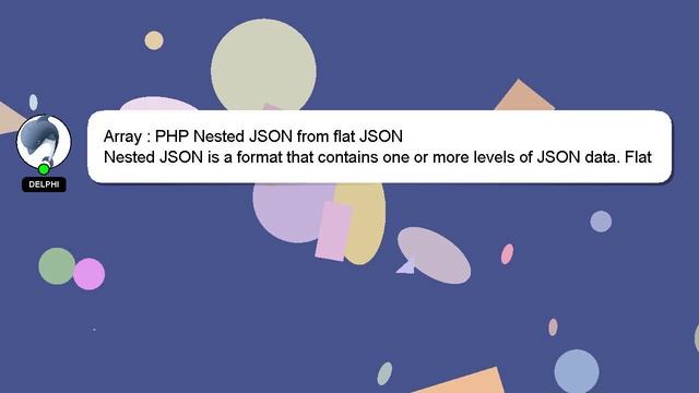 Array : PHP Nested JSON from flat JSON смотреть онлайн