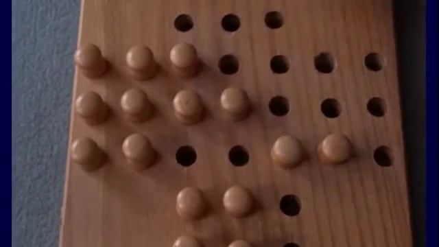 Peg solitaire - Solo Noble - one peg in the middle / Solitaire - ein Stein in der Mitte смотреть онлайн