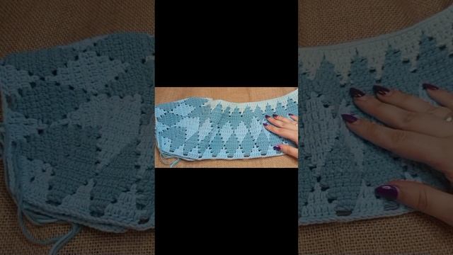 Жаккард крючком//носочная история// свитер мужу смотреть онлайн