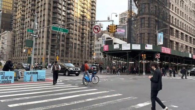 Walking NYC Greeley Square to Union Square смотреть онлайн