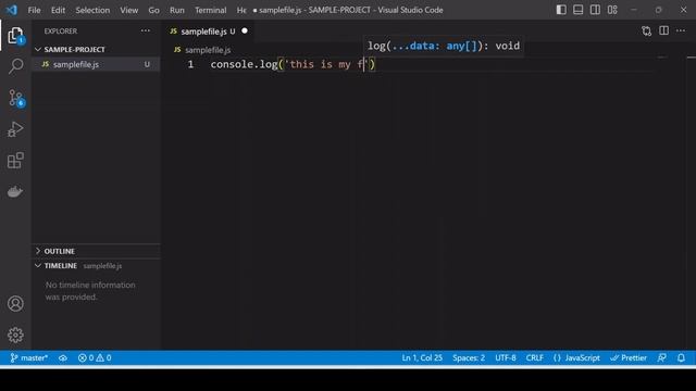 Your first simple node.js program to run from vs code terminal смотреть онлайн