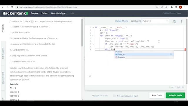 Learn Python | List problem | Hackerrank Python Solution смотреть онлайн
