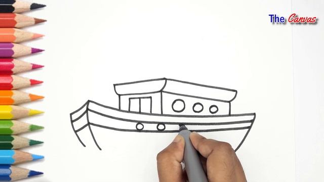 How To Draw A Ship Step By Step For Beginners || Easy Ship drawing for Kids смотреть онлайн