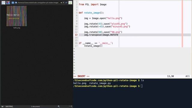 How to rotate an image in Python using PIL? смотреть онлайн