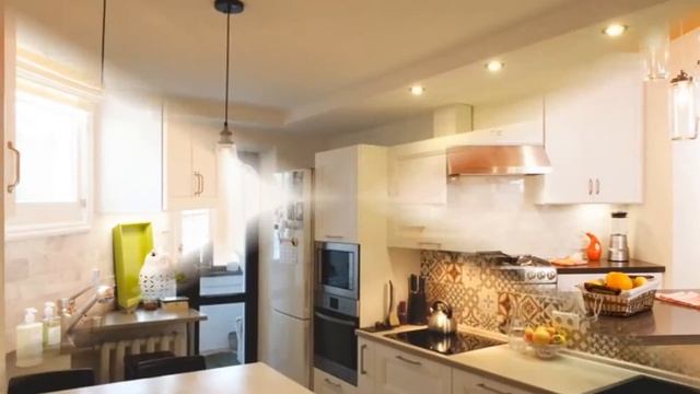 Натяжной Потолок на Кухне - дизайн - фото 2018 / Stretching Ceiling in Kitchen Design Photo смотреть онлайн