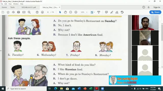 Side by Side|Unit 10: Simple Present Tense|Practice the conversation|[Page 89] смотреть онлайн