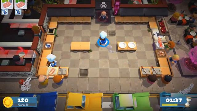 Overcooked2 | single player gameplay | level 1-2 смотреть онлайн