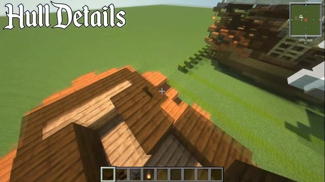 Minecraft Tutorial: How to Make a Boat/Ship (Small Caravel) смотреть онлайн