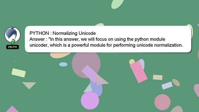 PYTHON : Normalizing Unicode смотреть онлайн