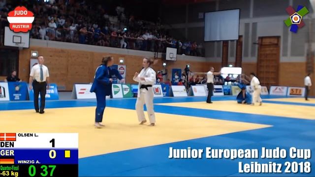 63 kg - Quarter-Final - OLSEN, Laerke (DEN) vs. WINZIG, Annabelle (GER) смотреть онлайн