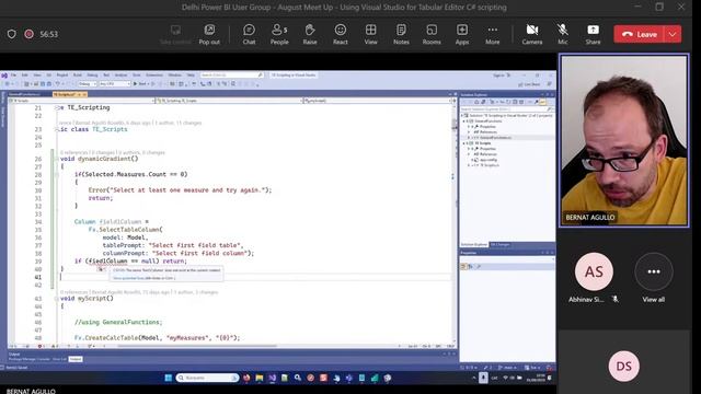Using Visual Studio for Tabular Editor C# scripting | DPBIUG AUG 2023 смотреть онлайн