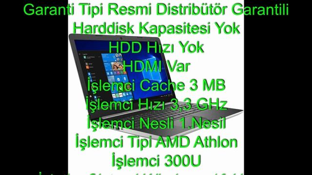 HP 15 DB1084NT AMD Athlon 300U 4GB 256GB SSD Windows 10 Home 15 6 FHD Taşınabilir Bilgisayar 9PU75E смотреть онлайн
