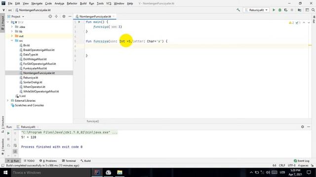 Kotlin Dasturlash tilidan o'zbekcha darslar Nomlangan parametrli Funksiyalar смотреть онлайн