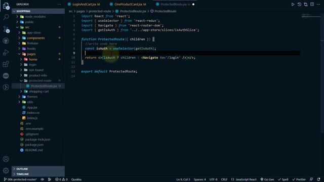 [shopping cart app] - 006 - React Protected route смотреть онлайн