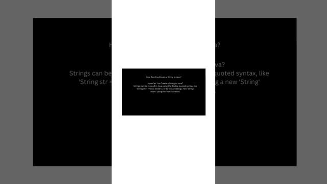 How can you create string in java? смотреть онлайн