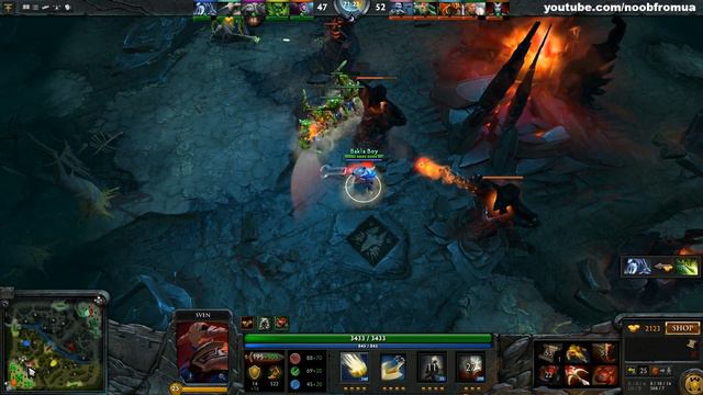 Sven vs Dire Ancient Base Race Dota 2 смотреть онлайн
