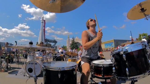 smattdrum- Gorky Park- Moscow Calling (RockNMob #10) flashmob drum cover смотреть онлайн