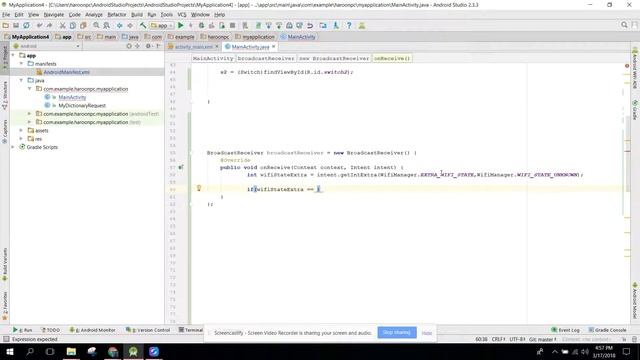 Check Wifi internet Connected using Broadcast Receivers in Android Studio Part 3 смотреть онлайн
