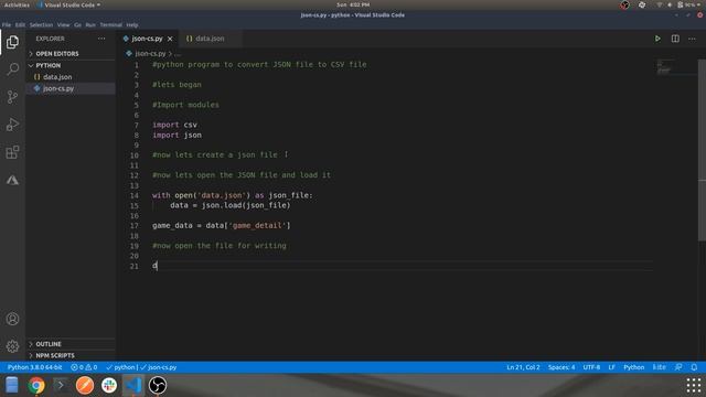 Convert JSON To CSV File In Python смотреть онлайн