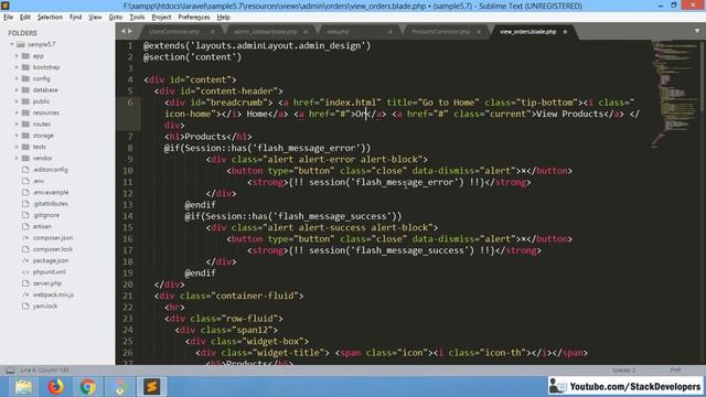 #88 Make E-com in Laravel 5.6 / 5.7 | Work on Admin Panel | View Orders смотреть онлайн