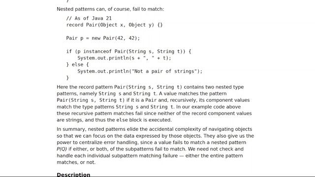 Java 21: Feature #4 - JEP 440: Record Patterns смотреть онлайн