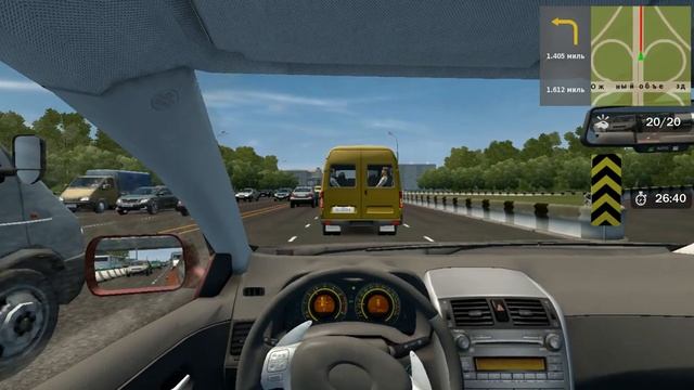 Driving Test, Traffic JAMS Toyota Corolla | City Car Driving Simulator смотреть онлайн