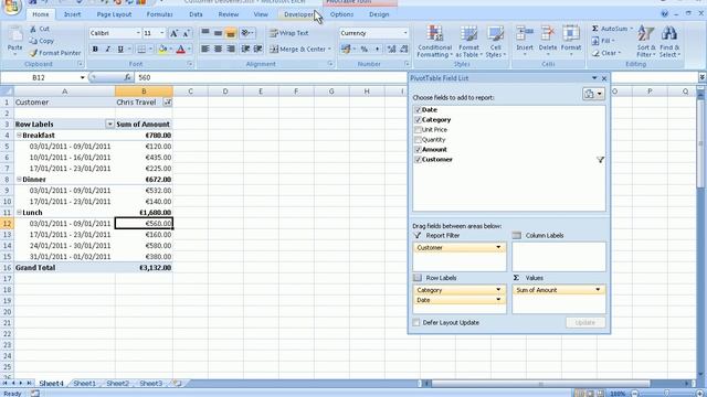 How to Update a Pivot Table.avi смотреть онлайн