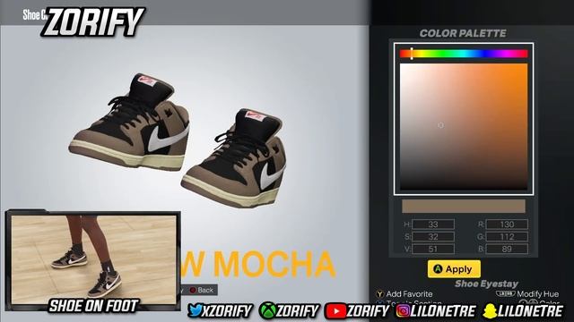 NBA 2K23 Next Gen Shoe Creator - Nike Dunk Low Custom x Travis Scott "Mocha" смотреть онлайн