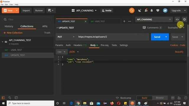 POSTMAN BEGINNER TUTORIAL Part-11 | API CHAINING | How to get value from RESPONSE and USE In REQUES смотреть онлайн