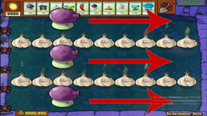 Растения против зомби Взлом. Дымогрибы против 9999 зомби в ведре.