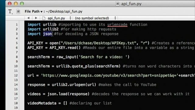 Coding 101 15: Python - Sort and the YouTube API смотреть онлайн